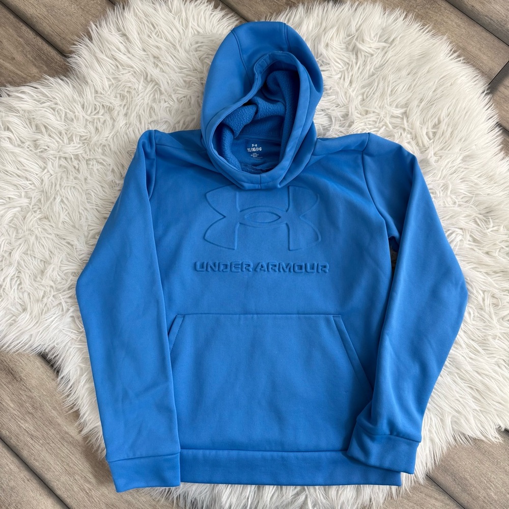 Youth Large Under Armour Sky Blue Hoodie
